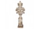 Béžová antik dekorace ornament lilie Fleur-de-lis - 23*14*65 cm Clayre & Eef