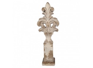 Béžová antik dekorace ornament lilie Fleur-de-lis - 23*14*65 cm