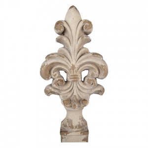 Béžová antik dekorace ornament lilie Fleur-de-lis - 23*14*65 cm