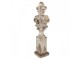 Béžová antik dekorace ornament lilie Fleur-de-lis - 23*14*65 cm Clayre & Eef