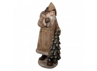 Veliká dekorativní figurka Santa Claus se stromkem - 38*30*90 cm