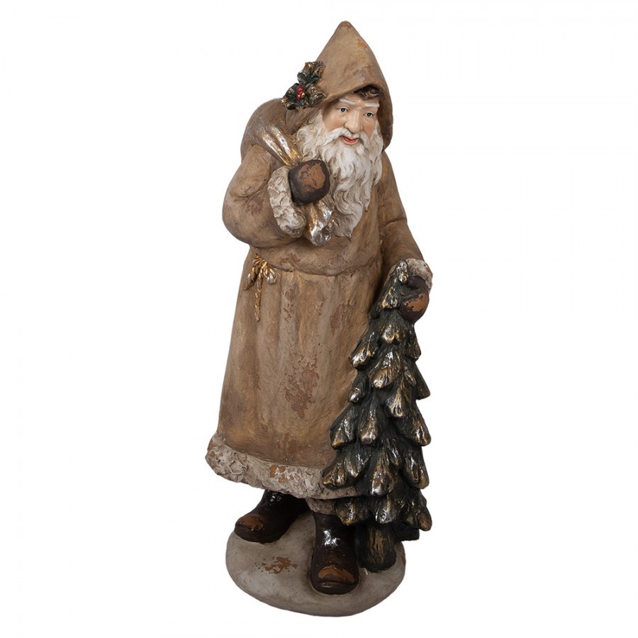 Veliká dekorativní figurka Santa Claus se stromkem - 38*30*90 cm