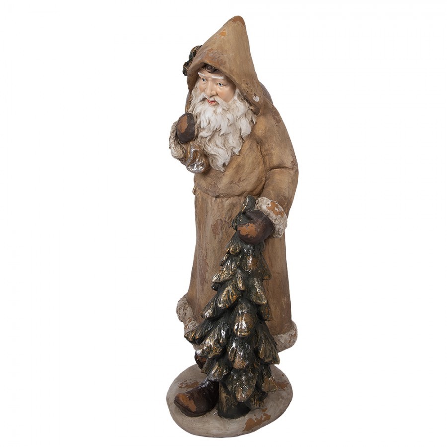 Veliká dekorativní figurka Santa Claus se stromkem - 38*30*90 cm