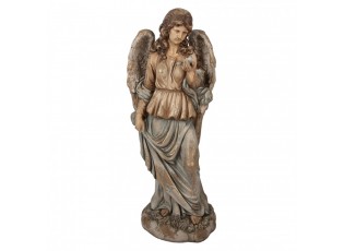 Béžová antik dekorace socha anděl Angel Vintage - 40*30*100 cm