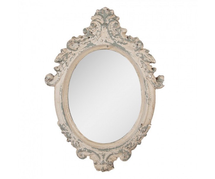 Béžovo-šedé antik nástěnné zrcadlo Chranité - 46*3*64 cm Clayre & Eef