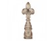Béžová antik dekorace lilie Fleur-de-lis - Ø 25*66 cm Clayre & Eef