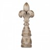 Béžová antik dekorace lilie Fleur-de-lis - Ø 25*66 cm