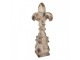 Béžová antik dekorace lilie Fleur-de-lis - Ø 25*66 cm Clayre & Eef