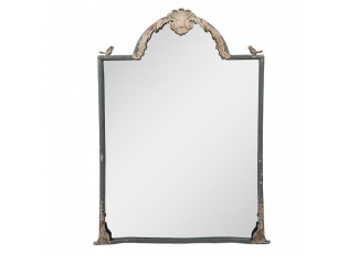 Modré antik kovové nástěnné zrcadlo s ptáčky Birdi - 60*3*91 cm