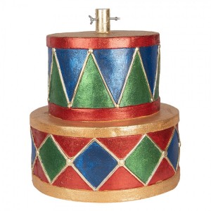 Stojan na vánoční stromek barevné bubny Drum - Ø 40*46 cm