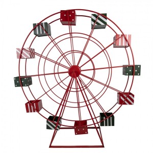 Vánoční dekorace červené veliké ruské kolo Giant Wheel - 167*59*170 cm