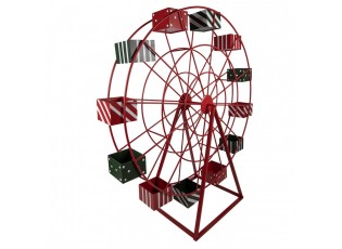 Christmas Decoration Giant Wheel 167x59x170 Cm Red Metal - 167*59*170 cm