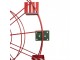 Christmas Decoration Giant Wheel 167x59x170 Cm Red Metal - 167*59*170 cm Clayre & Eef