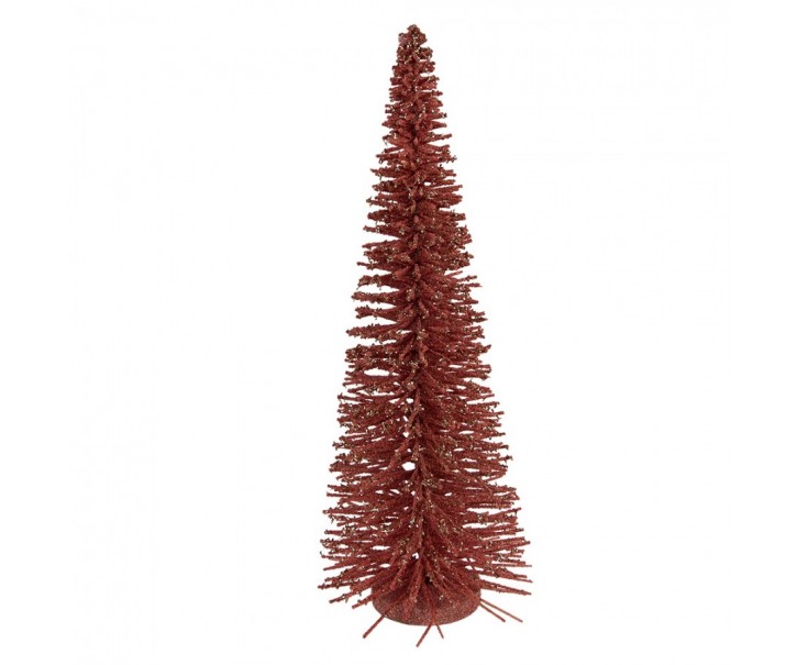 Christmas Decoration Figurine Christmas Tree ? 20x50 Cm Pink Wood - ? 20*50 cm Clayre & Eef