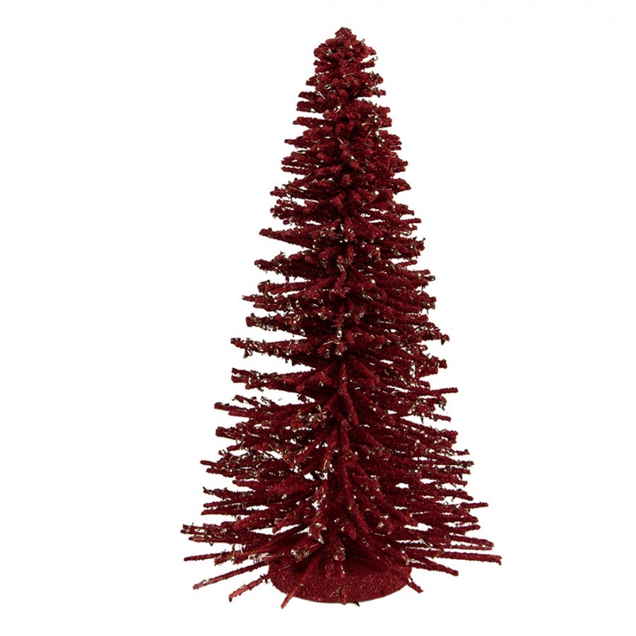 Christmas Decoration Figurine Christmas Tree ? 17x30 Cm Red Wood - ? 17*30 cm