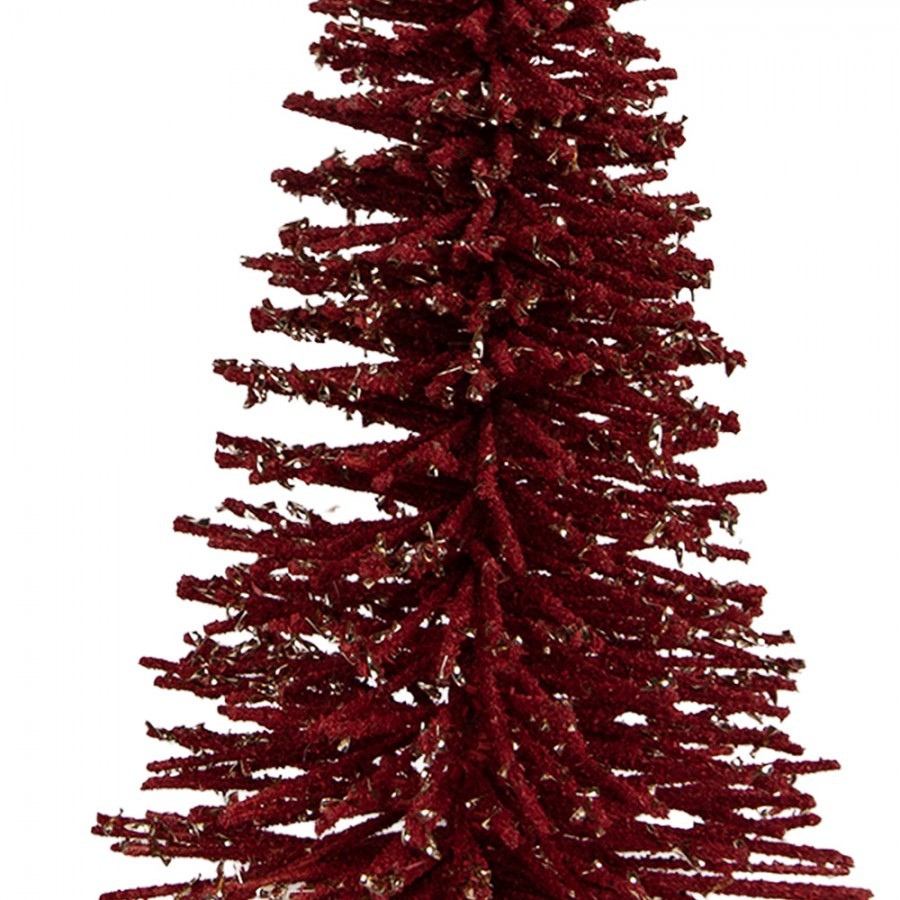Christmas Decoration Figurine Christmas Tree ? 17x30 Cm Red Wood - ? 17*30 cm