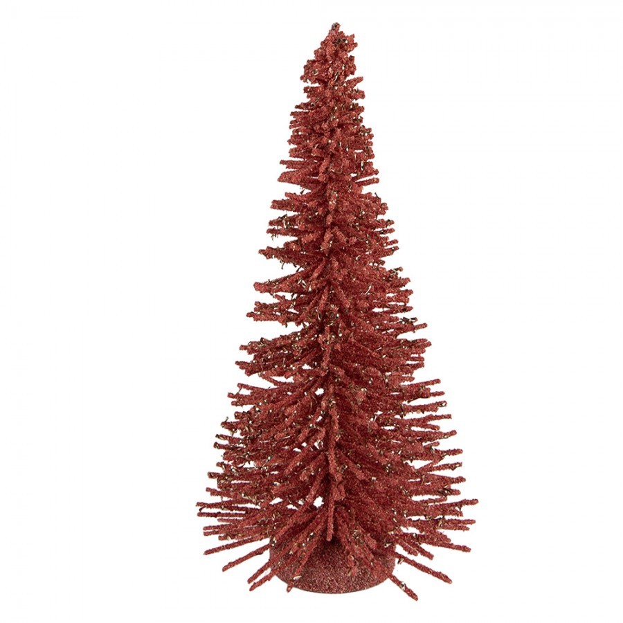 Christmas Decoration Figurine Christmas Tree ? 17x30 Cm Pink Wood - ? 17*30 cm