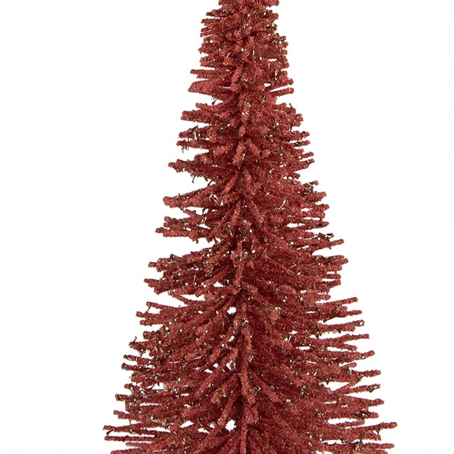 Christmas Decoration Figurine Christmas Tree ? 17x30 Cm Pink Wood - ? 17*30 cm