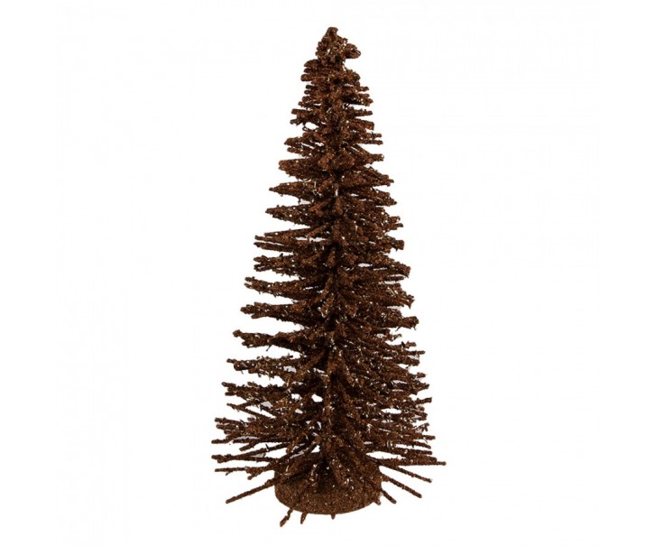 Christmas Decoration Figurine Christmas Tree ? 17x30 Cm Brown Wood - ? 17*30 cm Clayre & Eef