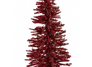 Christmas Decoration Figurine Christmas Tree ? 14x25 Cm Red Wood - ? 14*25 cm