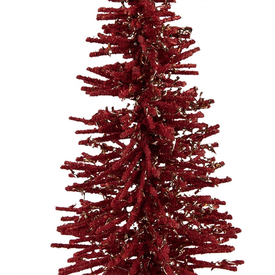 Christmas Decoration Figurine Christmas Tree ? 14x25 Cm Red Wood - ? 14*25 cm