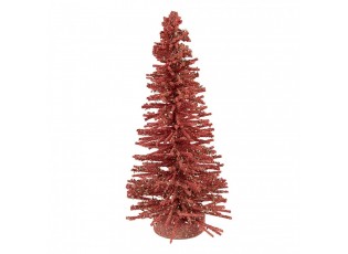 Christmas Decoration Figurine Christmas Tree ? 14x25 Cm Pink Wood - ? 14*25 cm