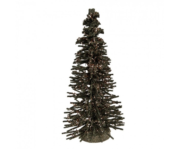 Christmas Decoration Figurine Christmas Tree ? 14x25 Cm Green Wood - ? 14*25 cm Clayre & Eef