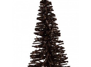 Christmas Decoration Figurine Christmas Tree ? 14x25 Cm Brown Wood - ? 14*25 cm