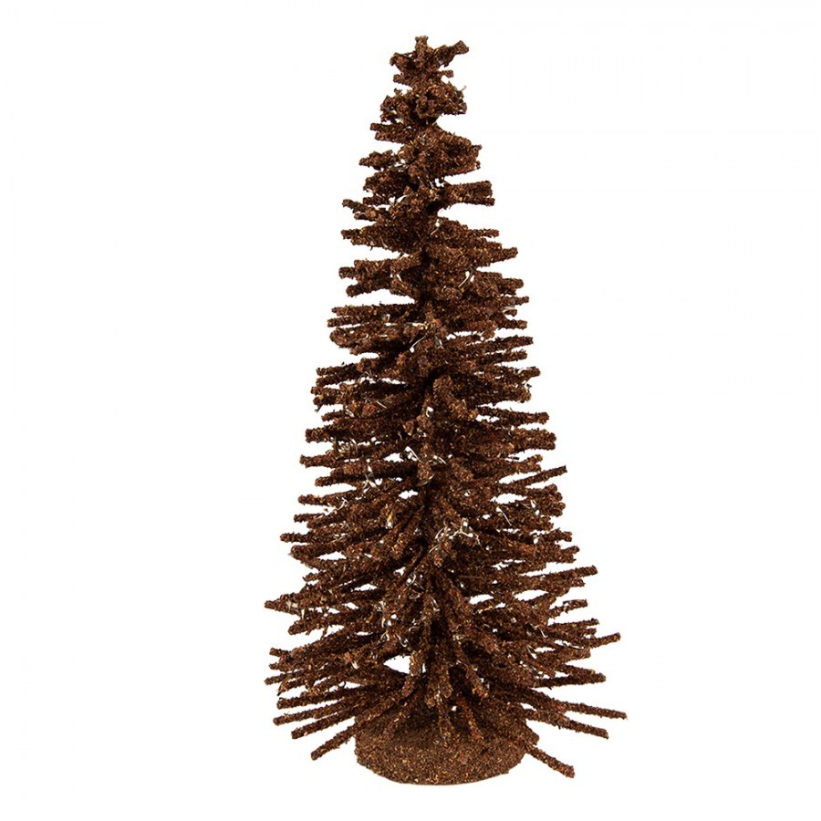 Christmas Decoration Figurine Christmas Tree ? 14x25 Cm Brown Wood - ? 14*25 cm