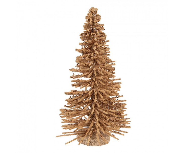 Christmas Decoration Figurine Christmas Tree ? 14x25 Cm Beige Wood - ? 14*25 cm Clayre & Eef