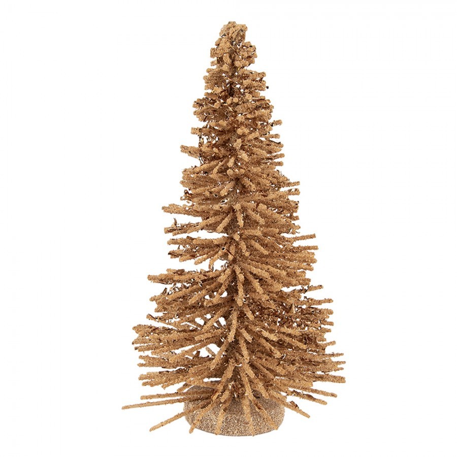 Christmas Decoration Figurine Christmas Tree ? 14x25 Cm Beige Wood - ? 14*25 cm