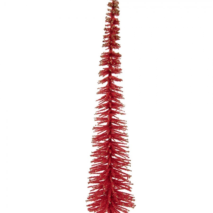 Christmas Decoration Figurine Christmas Tree ? 8x40 Cm Red Wood - ? 8*40 cm