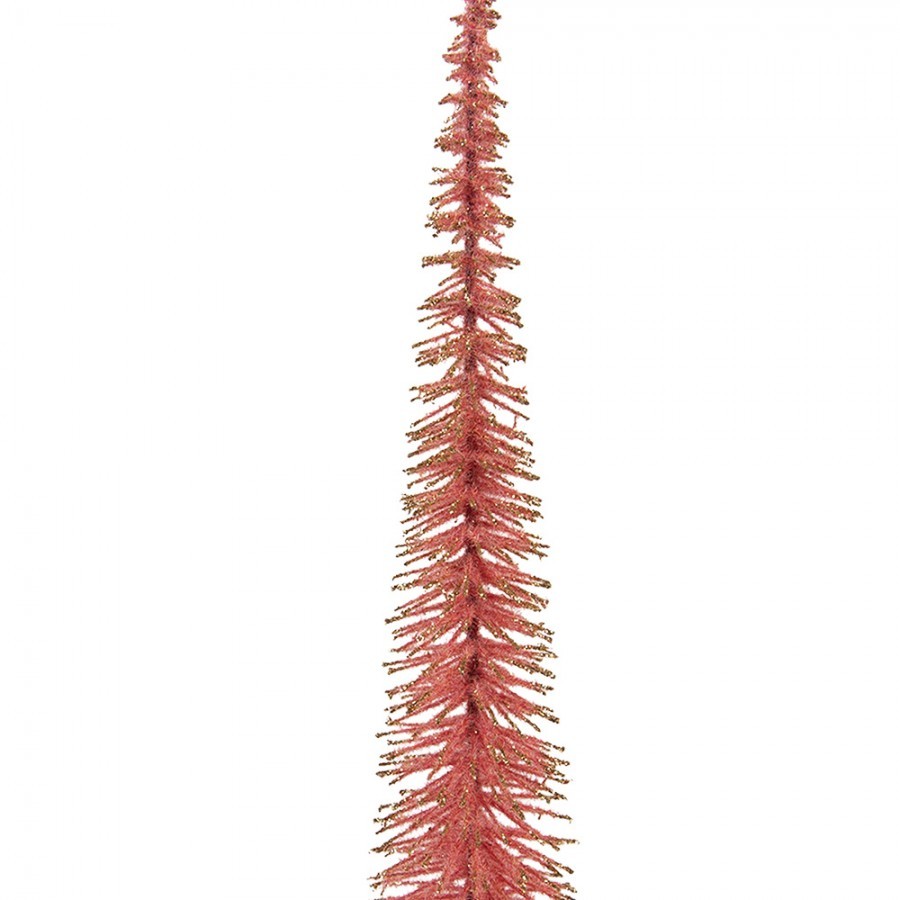 Christmas Decoration Figurine Christmas Tree ? 8x40 Cm Pink Wood - ? 8*40 cm