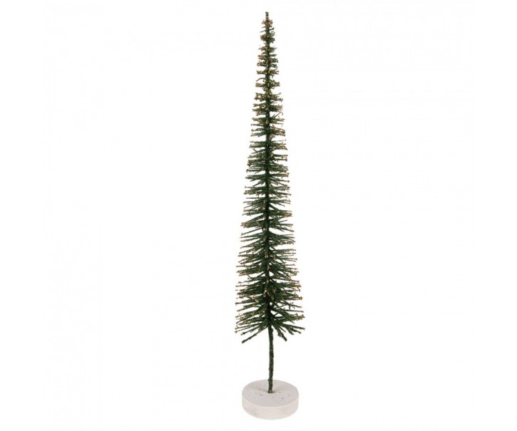 Christmas Decoration Figurine Christmas Tree ? 8x40 Cm Green Wood - ? 8*40 cm Clayre & Eef
