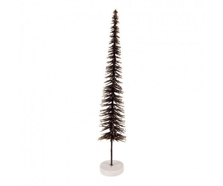 Christmas Decoration Figurine Christmas Tree ? 8x40 Cm Brown Wood - ? 8*40 cm Clayre & Eef