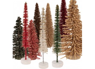 Christmas Decoration Figurine Christmas Tree ? 6x30 Cm Red Wood - ? 6*30 cm