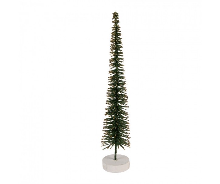 Christmas Decoration Figurine Christmas Tree ? 6x30 Cm Green Wood - ? 6*30 cm Clayre & Eef