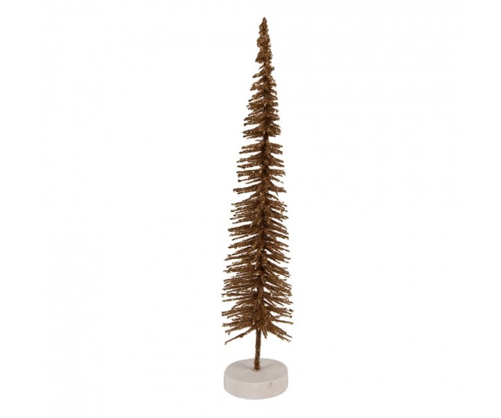 Christmas Decoration Figurine Christmas Tree ? 6x30 Cm Brown Wood - ? 6*30 cm Clayre & Eef