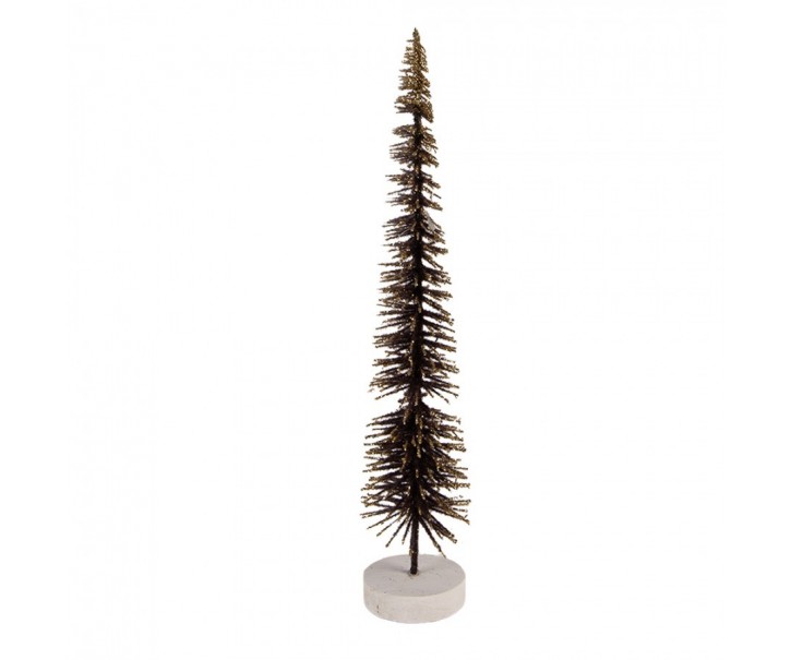 Christmas Decoration Figurine Christmas Tree ? 6x30 Cm Brown Wood - ? 6*30 cm Clayre & Eef