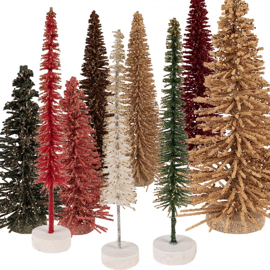 Christmas Decoration Figurine Christmas Tree ? 6x30 Cm Brown Wood - ? 6*30 cm