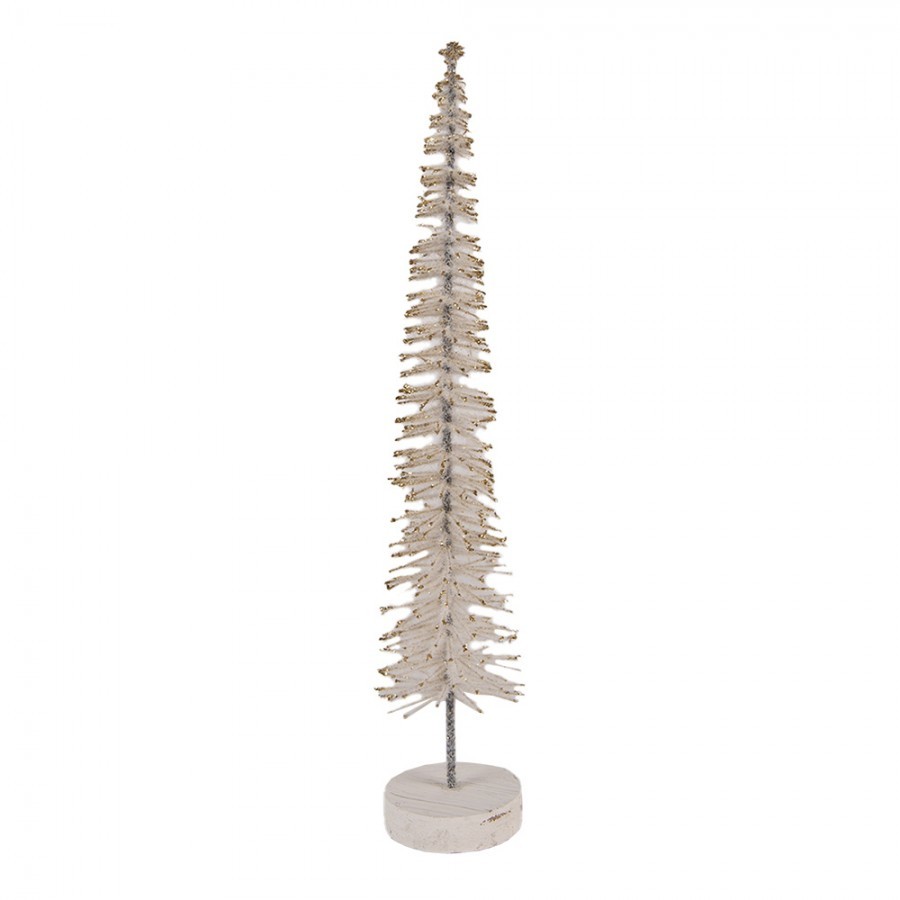 Christmas Decoration Figurine Christmas Tree ? 6x30 Cm Beige Wood - ? 6*30 cm