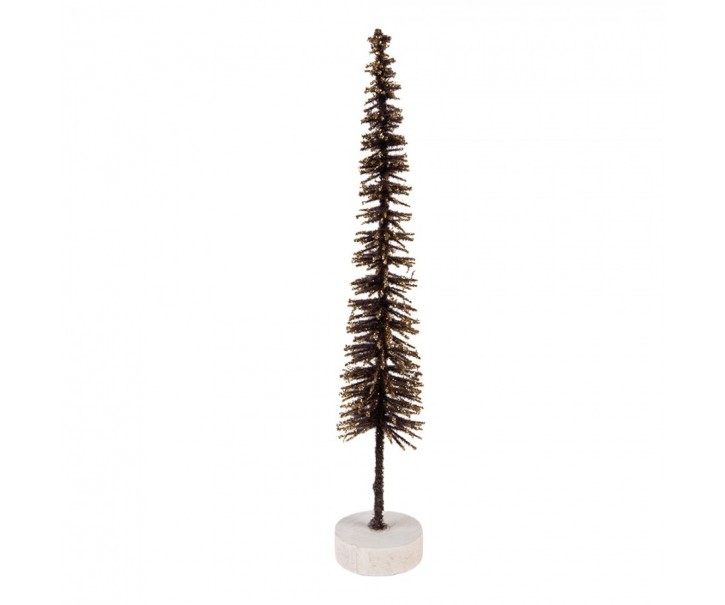 Christmas Decoration Figurine Christmas Tree ? 5x25 Cm Brown Wood - ? 5*25 cm Clayre & Eef