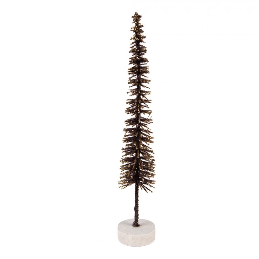Christmas Decoration Figurine Christmas Tree ? 5x25 Cm Brown Wood - ? 5*25 cm