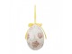 6ks dekorace béžové závěsné vajíčko s květy Spring Egg - Ø 7*10 cm Clayre & Eef