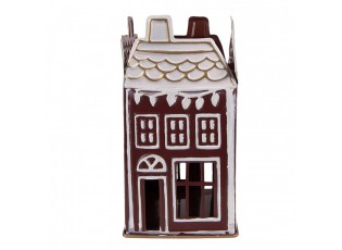 Tealight Holder House 12x12x22 Cm Red Metal - 12*12*22 cm