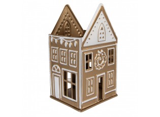 Tealight Holder House 12x11x22 Cm Gold Colored Metal - 12*11*22 cm