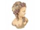Béžovo-hnědá antik dekorace busta žena - 24*18*28 cm Clayre & Eef