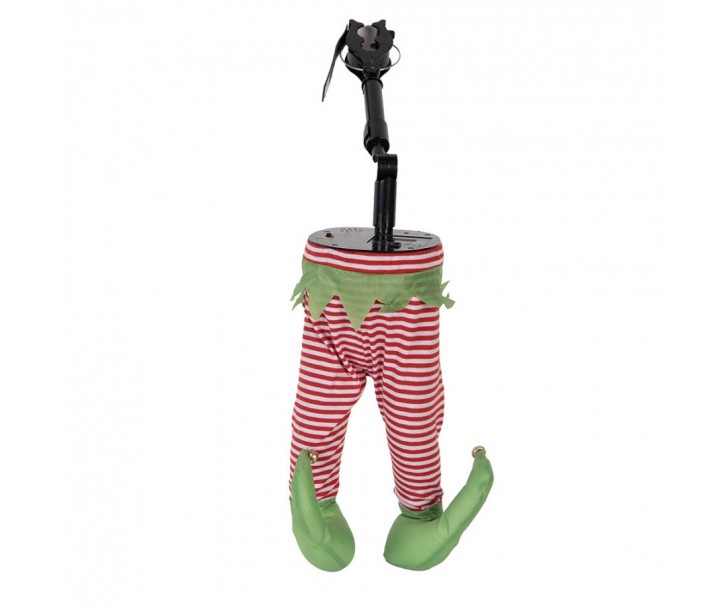 Vánoční dekorace Elfovo hýbající se nohy - 30*13*54 cm / 3*AA Clayre & Eef