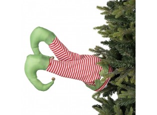 Vánoční dekorace Elfovo hýbající se nohy - 30*13*54 cm / 3*AA