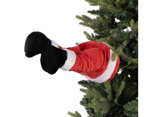 Vánoční dekorace Santovo hýbající se nohy - 30*13*54 cm / 3*AA